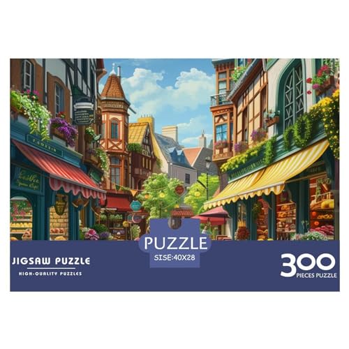 Europäische Straßen Puzzle 300 Pieces - Nachhaltige Spiele - Jigsaw Puzzle for Adults and Children from 14 Years，Premium Quality Jigsaw Puzzle in Panorama Format von LYJSMDAAA