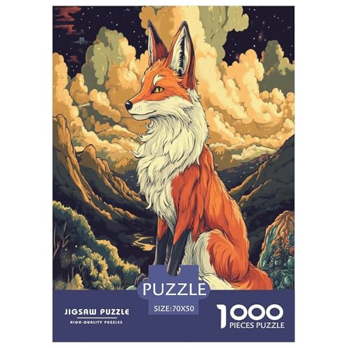 Fox Puzzle 1000-teilige Schwer Puzzle Spielzeug Lernspiel Impossible Herausforderung Spielzeug Für Erwachsene Kinder 70x50cm/1000pcs von LYJSMDAAA
