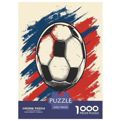 Fußball Puzzle 1000 Teile Schwer Puzzle Spielzeug Pädagogisches Spiel Impossible Herausforderung Spielzeug Für Erwachsene Und Kinder Ab 12 Jahren 70x50cm/1000pcs von LYJSMDAAA