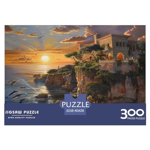 Haus am Meer Jigsaw Puzzle 300 Pieces – Nachhaltige Spiele – Puzzle for Adults and Children from 14 Years，Premium Quality Jigsaw Puzzle in Panorama Format von LYJSMDAAA