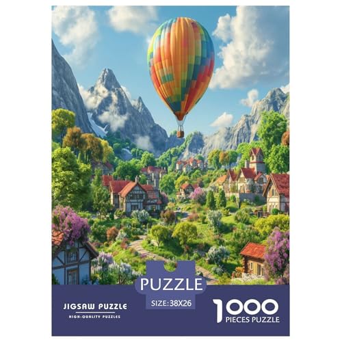 Heißluftballon Puzzle 1000-teilige Schwer Puzzle Spielzeug Lernspiel Impossible Herausforderung Spielzeug Für Erwachsene Und Kinder Ab 14 Jahren 38x26cm/1000pcs von LYJSMDAAA