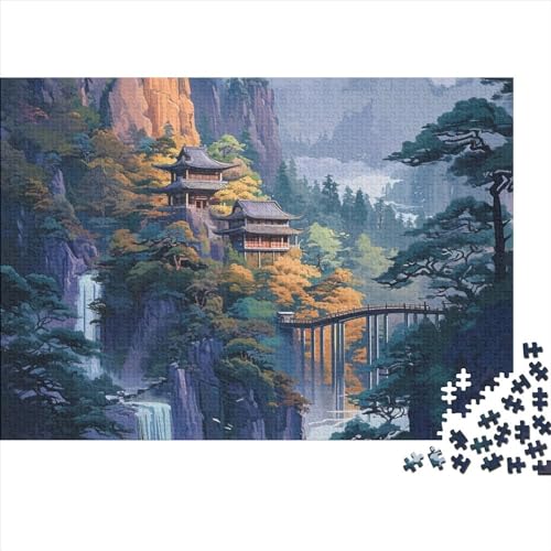 High Mountain Waterfall Puzzle 1000 Pieces - Spiele herausfordern Jigsaw Puzzle for Adults | Puzzle 1000 |Premium Quality Jigsaw Puzzle in Panorama Format von LYJSMDAAA