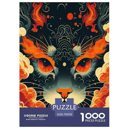 Katze Puzzle 1000-teilige Schwer Puzzle Spielzeug Lernspiel Impossible Herausforderungsspielzeug Für Erwachsene Kinder 70x50cm/1000pcs Katze Puzzle 1000-teilige Schwer Puzzle Spielzeug Lernspiel Impossible Herausforderungsspielzeug Für Erwachsene Kinder 70x50cm/1000pcs von LYJSMDAAA