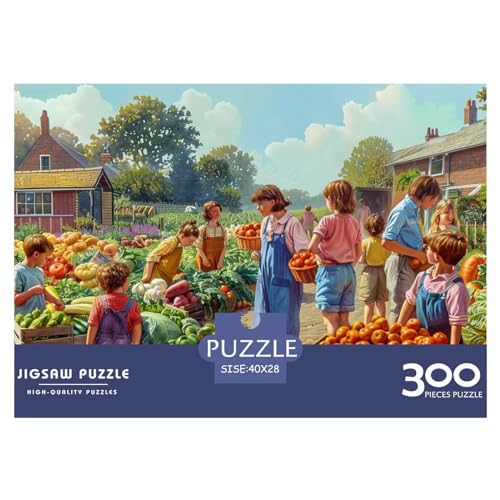 Ländlicher Markt Jigsaw Puzzle -Nachhaltige Spiele- 1000 Piece Puzzle for Adults and Children from 14 Years -Premium Quality Jigsaw Puzzle in Panorama Format von LYJSMDAAA