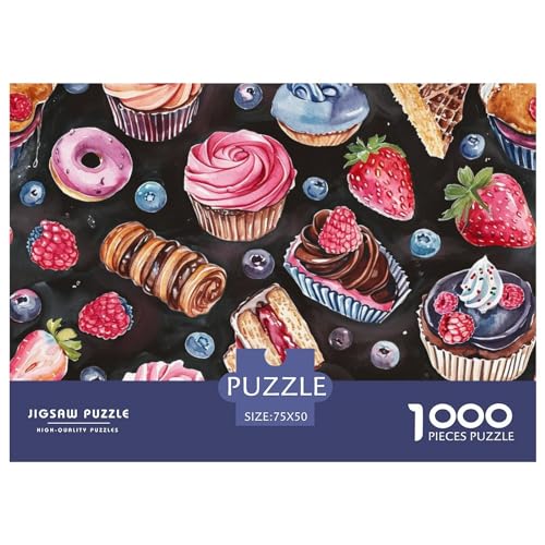 Nachtisch Jigsaw Puzzle 1000 Pieces – Nachhaltige Spiele – Puzzle for Adults and Children from 14 Years，Premium Quality Jigsaw Puzzle in Panorama Format von LYJSMDAAA