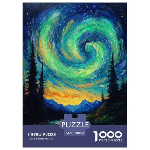 Nordlichter Puzzle 1000-teilige Schwer Puzzle Spielzeug Lernspiel Impossible Herausforderungsspielzeug Für Erwachsene Kinder 70x50cm/1000pcs von LYJSMDAAA