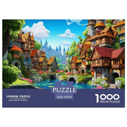 Paradies Puzzle Familienspiele 1000 Pieces Puzzle for Adults and Children from 14 Years,Premium Quality Jigsaw Puzzle in Panorama Format von LYJSMDAAA