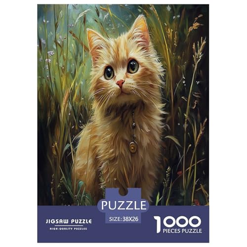 Persische Katze Puzzle 1000-teilige Schwer Puzzle Spielzeug Pädagogisches Spiel Impossible Herausforderungsspielzeug Für Erwachsene Kinder 38x26cm/1000pcs von LYJSMDAAA