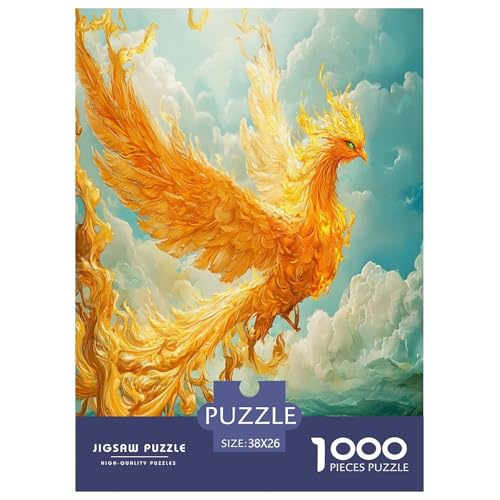 Phoenix Puzzle 1000 Teile Schwer Puzzle Spielzeug Lernspiel Impossible Herausforderungsspielzeug Für Erwachsene Und Kinder in Bewährter 38x26cm/1000pcs von LYJSMDAAA