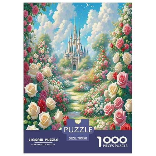 Rose Puzzle 1000-teilige Schwer Puzzle Spielzeug Pädagogisches Spiel Impossible Herausforderungsspielzeug Für Erwachsene Und Kinder in Bewährter 70x50cm/1000pcs von LYJSMDAAA
