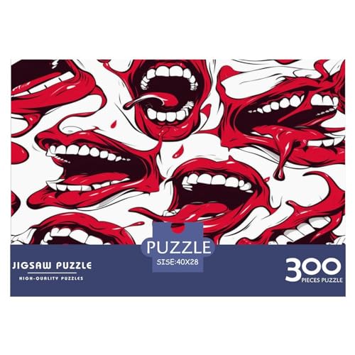 Rotes Maul 1000 Jigsaw Puzzle, Premium Quality, for Adults and Children from 12 Years Puzzle，Premium Quality Nachhaltige Spiele Jigsaw Puzzle in Panorama Format von LYJSMDAAA