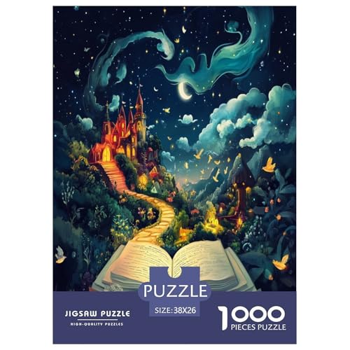 Schloss Puzzle 1000 Teile Schwer Puzzle Spielzeug Lernspiel Impossible Herausforderung Spielzeug Für Erwachsene Und Kinder in Bewährter 38x26cm/1000pcs von LYJSMDAAA