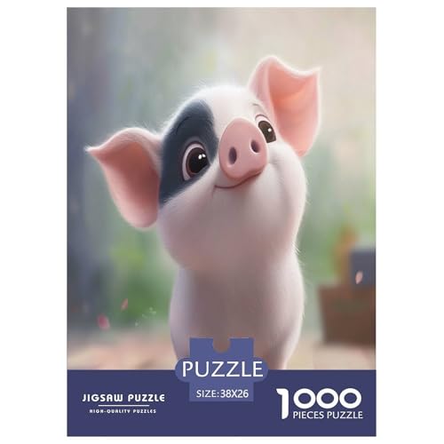 Schweinlet Puzzles 1000 Teile Schwer Puzzle Spielzeug Pädagogisches Spiel Impossible Herausforderung Spielzeug Für Erwachsene Und Kinder Ab 12 Jahren 38x26cm/1000pcs von LYJSMDAAA