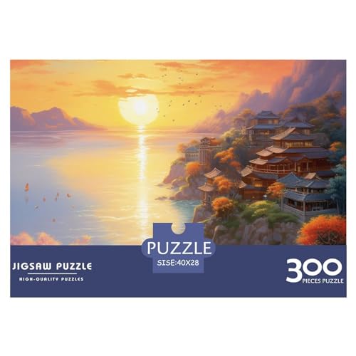 Sonnenuntergang über dem Hafen 1000 Jigsaw Puzzle, Premium Quality, for Adults and Children from 12 Years Puzzle，Premium Quality Nachhaltige Spiele Jigsaw Puzzle in Panorama Format von LYJSMDAAA