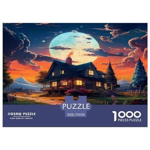 Süße Landschaft Puzzle - 1000 Pieces Premium Quality Jigsaw Puzzle for Adults and Children from 14 Years 2-in-1 Special Edition with Nachhaltige Spiele Motifs von LYJSMDAAA