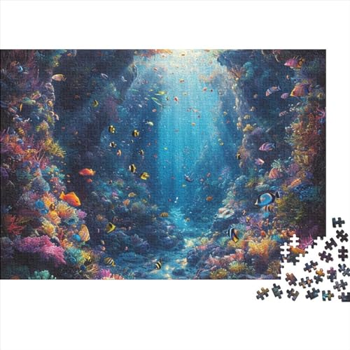 The Underwater World Puzzle 1000 Pieces Spiele herausfordern Jigsaw Puzzle for Adults and Children from 14 Years，Premium Quality Jigsaw Puzzle in Panorama Format von LYJSMDAAA