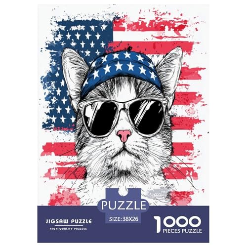 USA Kurzhaar Puzzle 1000-teilige Schwer Puzzle Spielzeug Lernspiel Impossible Herausforderung Spielzeug Für Erwachsene Und Kinder Ab 12 Jahren 38x26cm/1000pcs von LYJSMDAAA