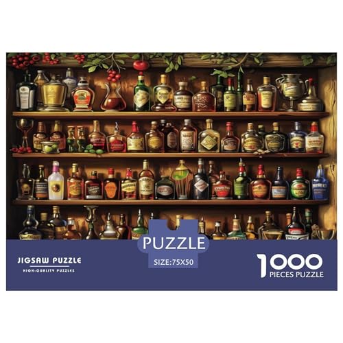 Weinkühler Jigsaw Puzzle - Nachhaltige Spiele - 500 Pieces Puzzle for Adults and Children from 10 Years，Premium Quality Jigsaw Puzzle in Panorama Format von LYJSMDAAA