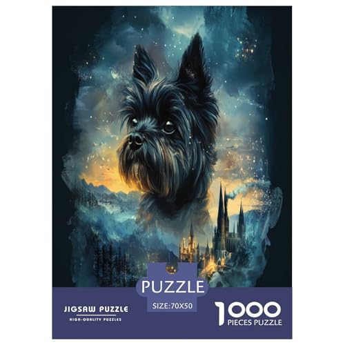 Yorkshire Terrier Puzzle 1000-teilige Schwer Puzzle Spielzeug Pädagogisches Spiel Impossible Herausforderungsspielzeug Für Erwachsene Kinder 70x50cm/1000pcs von LYJSMDAAA