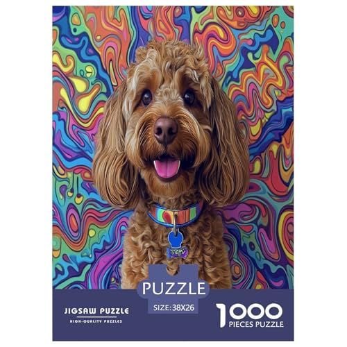 Yorkshire Terrier Puzzles 1000 Teile Schwer Puzzle Spielzeug Lernspiel Impossible Herausforderung Spielzeug Für Erwachsene Kinder 38x26cm/1000pcs von LYJSMDAAA
