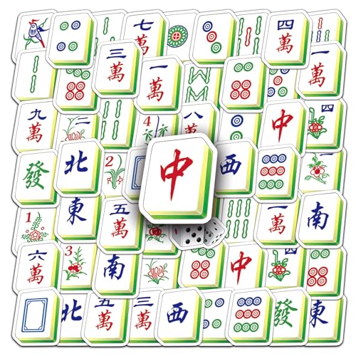 Mahjong Aufkleber 145 Stück Wasserdicht Cartoon Mahjong Spiel Sticker für Wasserflaschen Laptop Gepäck Scrapbook Skateboard Koffer Auto,Vinyl Funny Trendige Aufkleber für Erwachsene Jugendliche Mahjong Aufkleber 145 Stück Wasserdicht Cartoon Mahjong Spiel Sticker für Wasserflaschen Laptop Gepäck Scrapbook Skateboard Koffer Auto,Vinyl Funny Trendige Aufkleber für Erwachsene Jugendliche von LYLSDSB