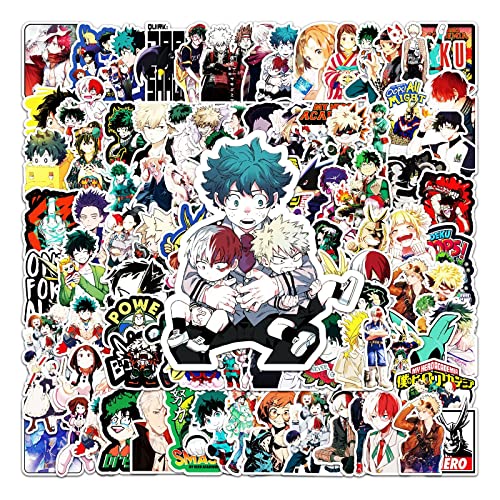 My Hero Academia Aufkleber 106 Pcs Cartoon Anime Stickers für Laptop Water Bottle Computer Skateboard iPhone Bumper Motorrad Fahrrad Gepäck,Vinyl Wasserdicht Aufkleber für Teens Kinder Erwachsene von LYLSDSB