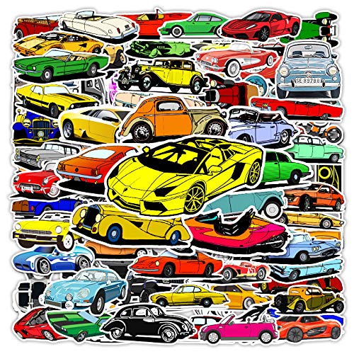 LYLSDSB Rennwagen Aufkleber 112 Stück Vinyl Wasserdicht UV-beständig Dick und haltbar für Laptop Auto Koffer Motorrad Skateboard flache Gegenstände Kind und Jugendliche von LYLSDSB