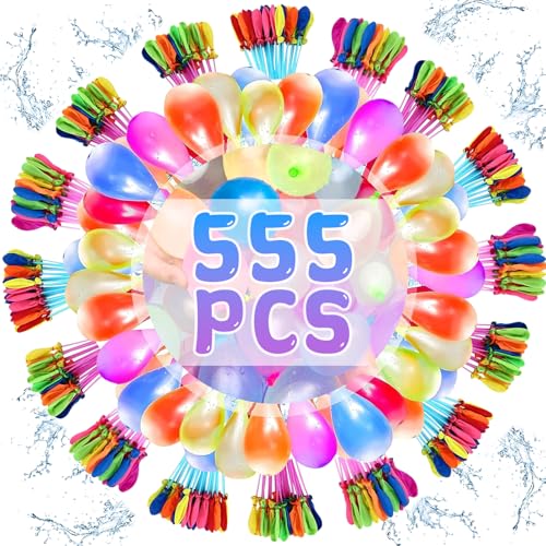 555 Stück Wasserbomben Selbstschließend, Schnell Befüllbarer Wasserbombems, Bunt Gemischt Wasser Luftballons, Biologisch Abbaubare Cluster Wasserballons Für Wasser Spiele, Strand Party 555 Stück Wasserbomben Selbstschließend, Schnell Befüllbarer Wasserbombems, Bunt Gemischt Wasser Luftballons, Biologisch Abbaubare Cluster Wasserballons Für Wasser Spiele, Strand Party von LYNBLY