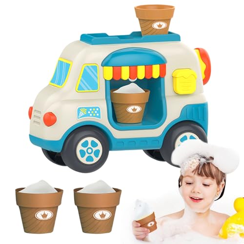 LYNSAN Badewannenspielzeug Eiswagen Schaumeismaschine Bubble Ice Cream Maker Badespielzeug Baby Badewanne Spielzeug Seifenblasenmaschine Lustiges Geschenke für Baby Kinder Jungen Mädchen, Blau LYNSAN Badewannenspielzeug Eiswagen Schaumeismaschine Bubble Ice Cream Maker Badespielzeug Baby Badewanne Spielzeug Seifenblasenmaschine Lustiges Geschenke für Baby Kinder Jungen Mädchen, Blau von LYNSAN