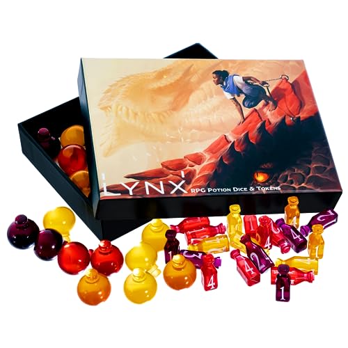 15 DND Heiltrank-Token mit farblich passendem D4 Würfel-Sets zum nachverfolgen & erwürfeln deiner D&D-Zaubertrank-Werte - Pen and Paper DND Zubehör RPG Rollenspiel/Dungeons and Dragons Geschenk 15 DND Heiltrank-Token mit farblich passendem D4 Würfel-Sets zum nachverfolgen & erwürfeln deiner D&D-Zaubertrank-Werte - Pen and Paper DND Zubehör RPG Rollenspiel/Dungeons and Dragons Geschenk von LYNX
