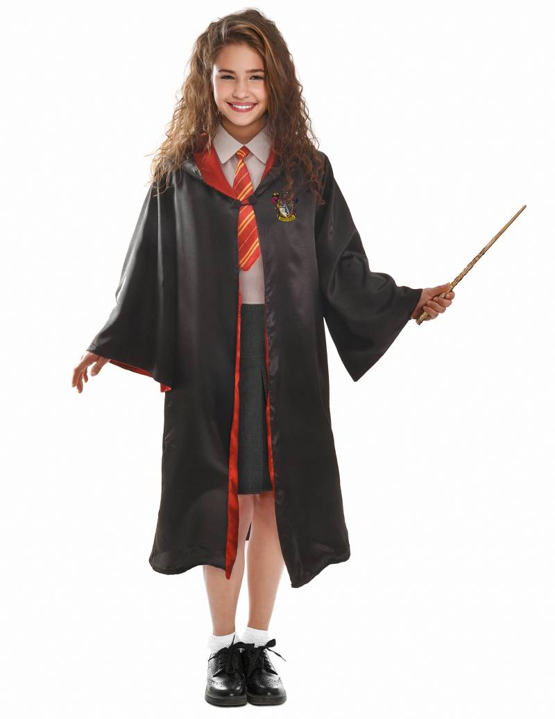Offizielles Hermine Granger Kostüm für Mädchen Harry Potter rot-schwarz-gelb von KARNEVAL-MEGASTORE