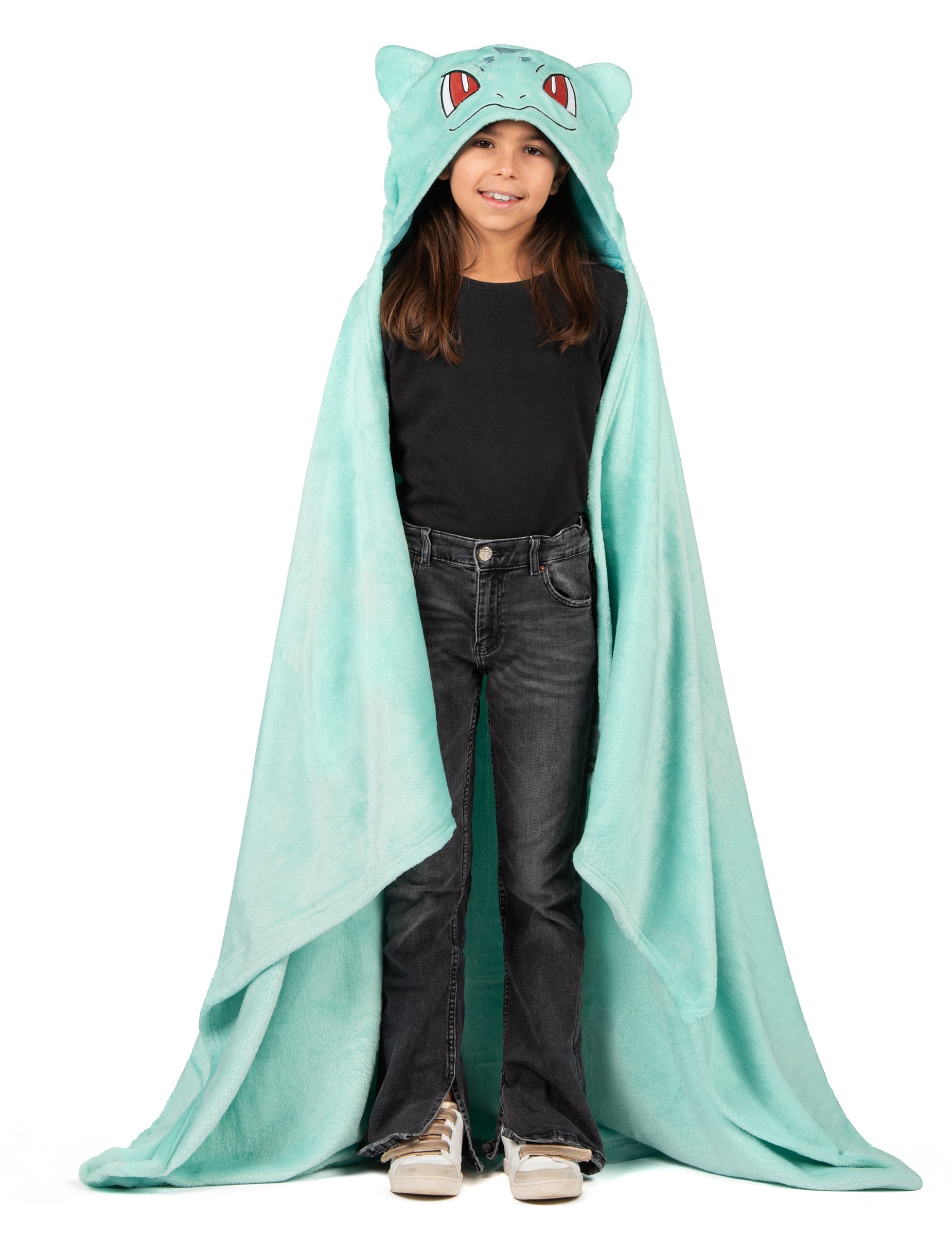 Pokemon Bulbizarre Kapuzen Fleece Plaid für Kinder von LYO