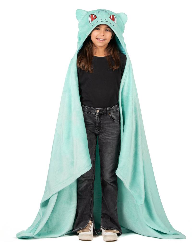 Pokemon Bulbizarre Kapuzen Fleece Plaid für Kinder von LYO