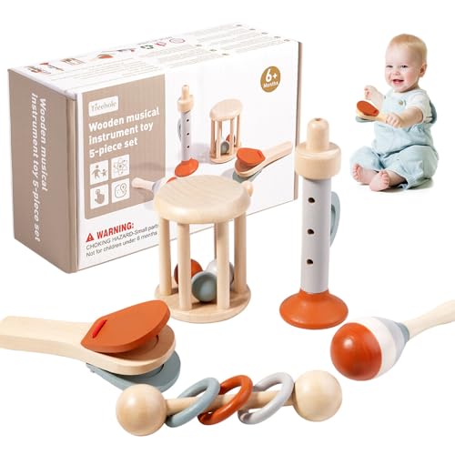 LYPPUL Musikinstrumente für Kinder, Musikinstrumente Holz Instrumente, Baby-Musikinstrumente, Montessori Spielzeug ab 1-5 Jahre, Percussion Set Musikspielzeug für Jungen Mädchen Geburtstag Geschenk LYPPUL Musikinstrumente für Kinder, Musikinstrumente Holz Instrumente, Baby-Musikinstrumente, Montessori Spielzeug ab 1-5 Jahre, Percussion Set Musikspielzeug für Jungen Mädchen Geburtstag Geschenk von LYPPUL