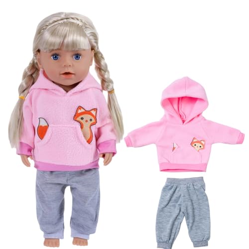 LYPPUL Puppenkleidung Set für 43cm, Kleidung Bekleidung Outfits für Baby Puppen, Baby Puppe Kleidung mit Bringen Sie Kleidung und Hosen, Perfekte Wahl für Kindergeburtstagsgeschenke（18 Zoll） von LYPPUL