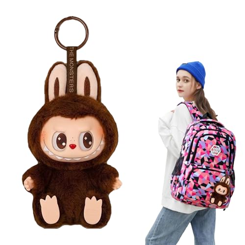 La-bubu Kuscheltier Keychains, La-bubu monsteres Plüschtier, La-bubu Schlüsselanhänger, La-bubu Plushdoll, La-bubu Figuren Kuscheltieranhänger Sammelfiguren Geburtstagsgeschenk (E) von LYQJXF