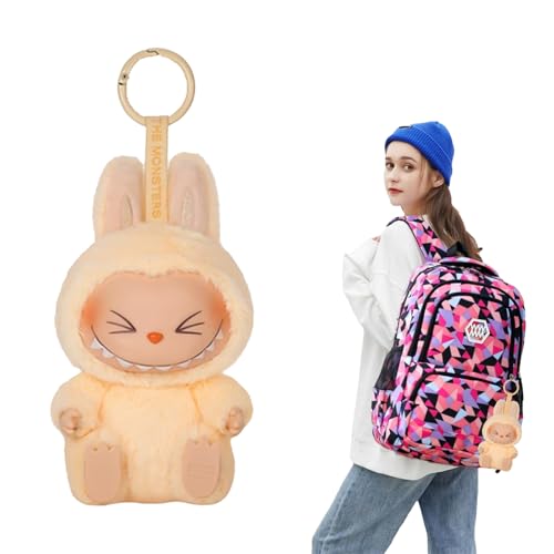 La-bubu Kuscheltier Keychains, La-bubu monsteres Plüschtier, La-bubu Schlüsselanhänger, La-bubu Plushdoll, La-bubu Figuren Kuscheltieranhänger Sammelfiguren Geburtstagsgeschenk (G) von LYQJXF
