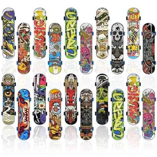 LYQQY Fingerskateboards, 20 Stückes Fingerskateboard Set Mini Fingerboards Skatepark Spiel für Kinder Partytütenfüller, Kindergeburtstag Geschenke,Schlüsselbund Dekoration,9.5cm (Zufällige Muster) LYQQY Fingerskateboards, 20 Stückes Fingerskateboard Set Mini Fingerboards Skatepark Spiel für Kinder Partytütenfüller, Kindergeburtstag Geschenke,Schlüsselbund Dekoration,9.5cm (Zufällige Muster) von LYQQY