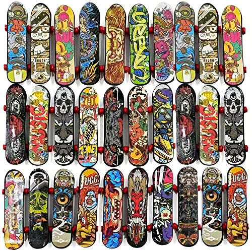 LYQQY Fingerskateboards, 30 Stückes Fingerskateboard Set Mini Fingerboards Skatepark Spiel für Kinder Partytütenfüller, Kindergeburtstag Geschenke,Schlüsselbund Dekoration,9.5cm (Zufällige Muster) LYQQY Fingerskateboards, 30 Stückes Fingerskateboard Set Mini Fingerboards Skatepark Spiel für Kinder Partytütenfüller, Kindergeburtstag Geschenke,Schlüsselbund Dekoration,9.5cm (Zufällige Muster) von Kindpack