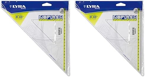 LYRA Noflash Squadra 31cm/45° PVC Umschlag (Packung mit 2) von LYRA