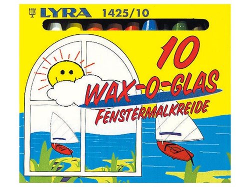 Lyra 1425K10 - Fenstermalkreiden Wax-O-Glas 10Stück in Kartonetui von LYRA