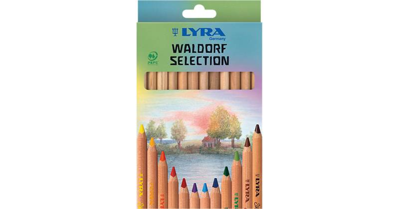 Super FERBY Buntstifte Waldorf Selection, 12 Farben, natur von Lyra