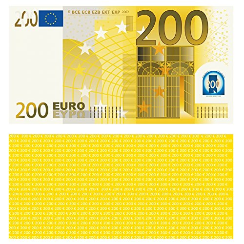 LYSCO® 200 Euro Spielgeld - verkleinert auf 75% des Originals, 100 Stück von LYSCO