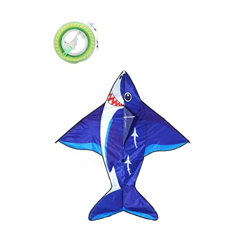 LYVQZPWLRDer Drache, Großer Drachen Drachen for Kinder und Erwachsene Kreatives Tier Blauer Hai Drachenset Kinder Erwachsene Outdoor-Sport Drachen Brise Einfach zu fliegen Geeignet von LYVQZPWLR