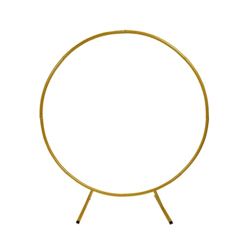 Metallbogen-Hintergrund, Hochzeit Bogen Stehen 1m/2m Runde Ballon Bogen Kit Halter Kreis Kranz Ballon Ständer(Golden,2m(78.74inch)) von LYVQZPWLR
