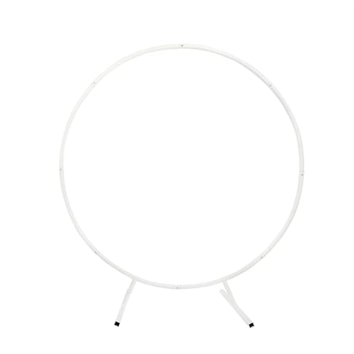 Metallbogen-Hintergrund, Hochzeit Bogen Stehen 1m/2m Runde Ballon Bogen Kit Halter Kreis Kranz Ballon Ständer(White,1m(39.37inch)) von LYVQZPWLR