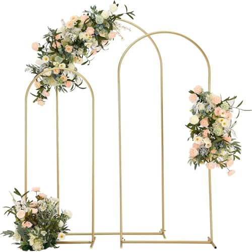 Metallbogen-Hintergrund, Hochzeitsbogenständer, 1 Stück, goldener Bogenständer, Metallrahmen, Hochzeit, Geburtstagsparty, Dekoration, Bogenrahmen(7.2ft(120x220cm)) von LYVQZPWLR