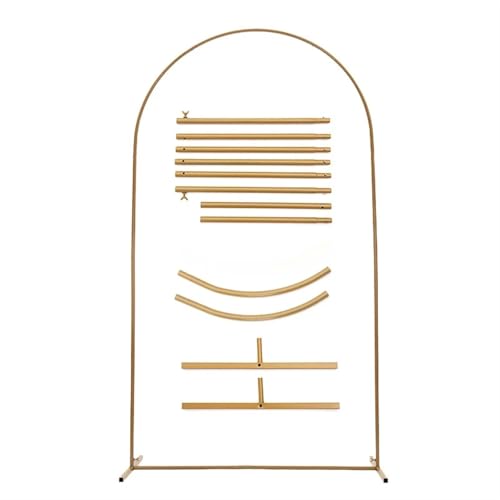 Metallbogen-Hintergrund, Hochzeitsbogenständer Goldener Bogenrahmen Hochzeitsfeier Dekoration Hintergrundständer(4ft(120cm)) von LYVQZPWLR