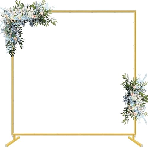 Metallbogen-Hintergrund, Hochzeitsbogenständer Hochzeitsbogen-Hintergrundständer, 6,6 x 6,6 Fuß goldene Hochzeitsbögen Metallbogen-Hintergrund, Hochzeitsbogenständer Hochzeitsbogen-Hintergrundständer, 6,6 x 6,6 Fuß goldene Hochzeitsbögen von LYVQZPWLR