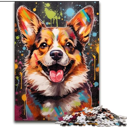 1000-teiliges Corgi-Puzzle, unmögliche Puzzles für Erwachsene, für Heimdekoration, Gehirntraining, 26x38cm 1000-teiliges Corgi-Puzzle, unmögliche Puzzles für Erwachsene, für Heimdekoration, Gehirntraining, 26x38cm von LYXIANY